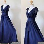 Navy Blue Maxi Dress - Slee..