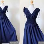 Navy Blue Maxi Dress - Slee..