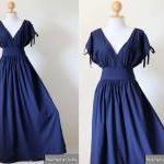 Navy Blue Maxi Dress - Slee..
