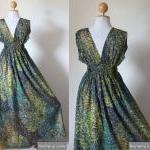 Peacock Maxi Dress - Boho S..