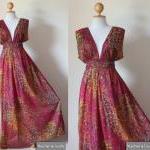 Peacock Maxi Dress - Boho S..