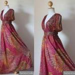 Peacock Maxi Dress - Boho S..