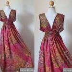 Peacock Maxi Dress - Boho S..