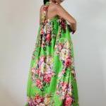 Green Maxi Dress Floral Par..