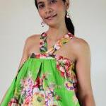 Green Maxi Dress Floral Par..