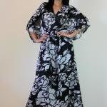 Black White Kimono Dress Wo..
