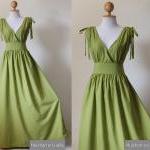 Green Maxi Dress - Sleevele..
