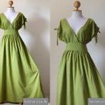 Green Maxi Dress - Sleevele..