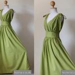 Green Maxi Dress - Sleevele..