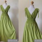 Green Maxi Dress - Sleevele..