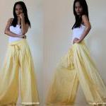 Light Yellow Wide Leg Pants..