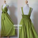 Long Olive Green Maxi Dress..