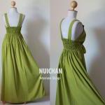 Long Olive Green Maxi Dress..