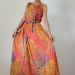 Peacock Maxi Dress Funky Ca..