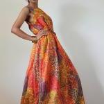 Peacock Maxi Dress Funky Ca..