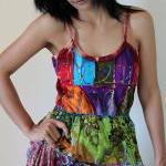 Patchwork Maxi dress Spaghe..