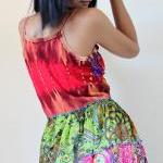 Patchwork Maxi dress Spaghe..