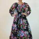 Black Chiffon Dress Long Ma..