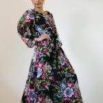 Black Chiffon Dress Long Ma..