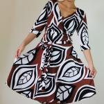 Short Brown White Dress Fun..