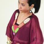 Chiffon Kaftan Blouse Loose..