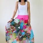 Wide Leg Pants Boho Patchwo..