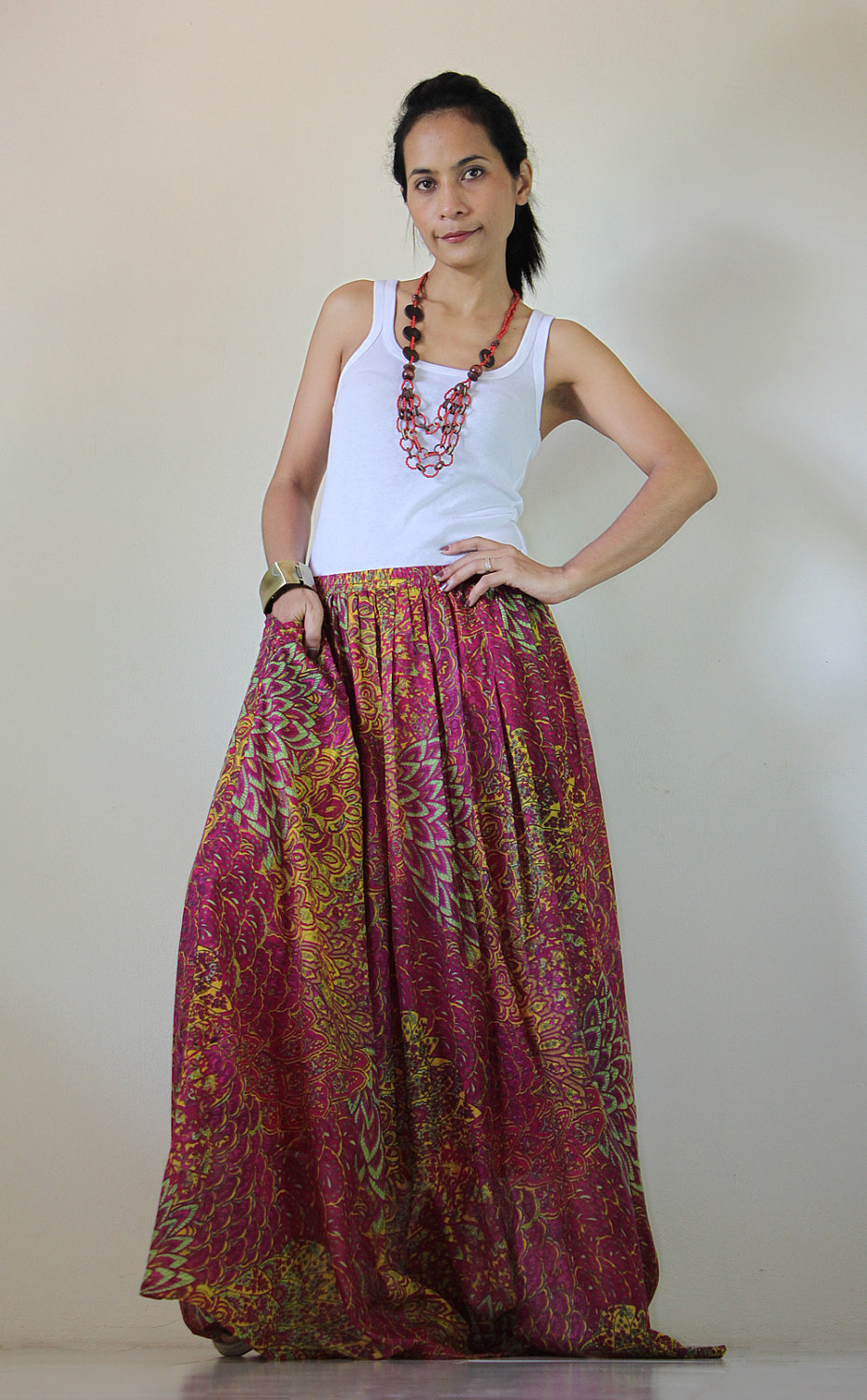 Peacock Maxi Skirt : Feel Good Collection II
