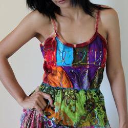 Patchwork Maxi dress Spaghetti Strap Boho Summer Dress Patchwork Flower Girl Collection II